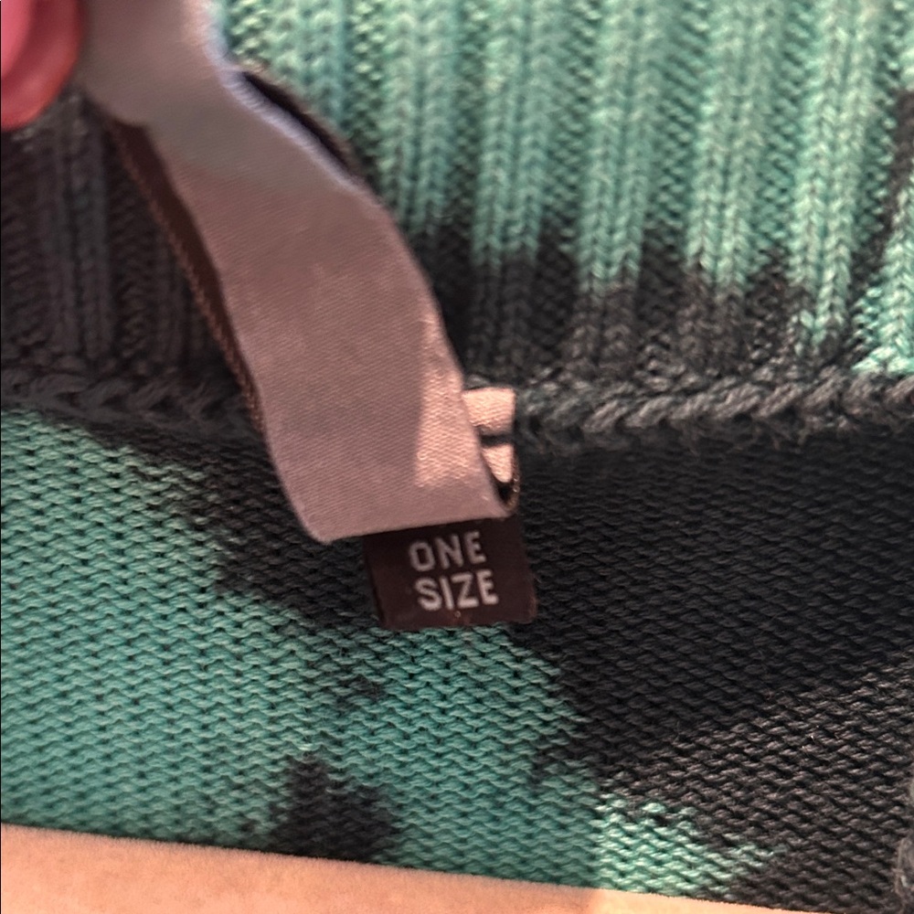 Teal and Navy Tie-Dye Cardigan - Picture 3 of 5